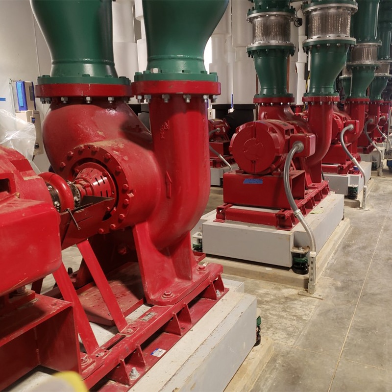 Red and Green Mechanical Equipment