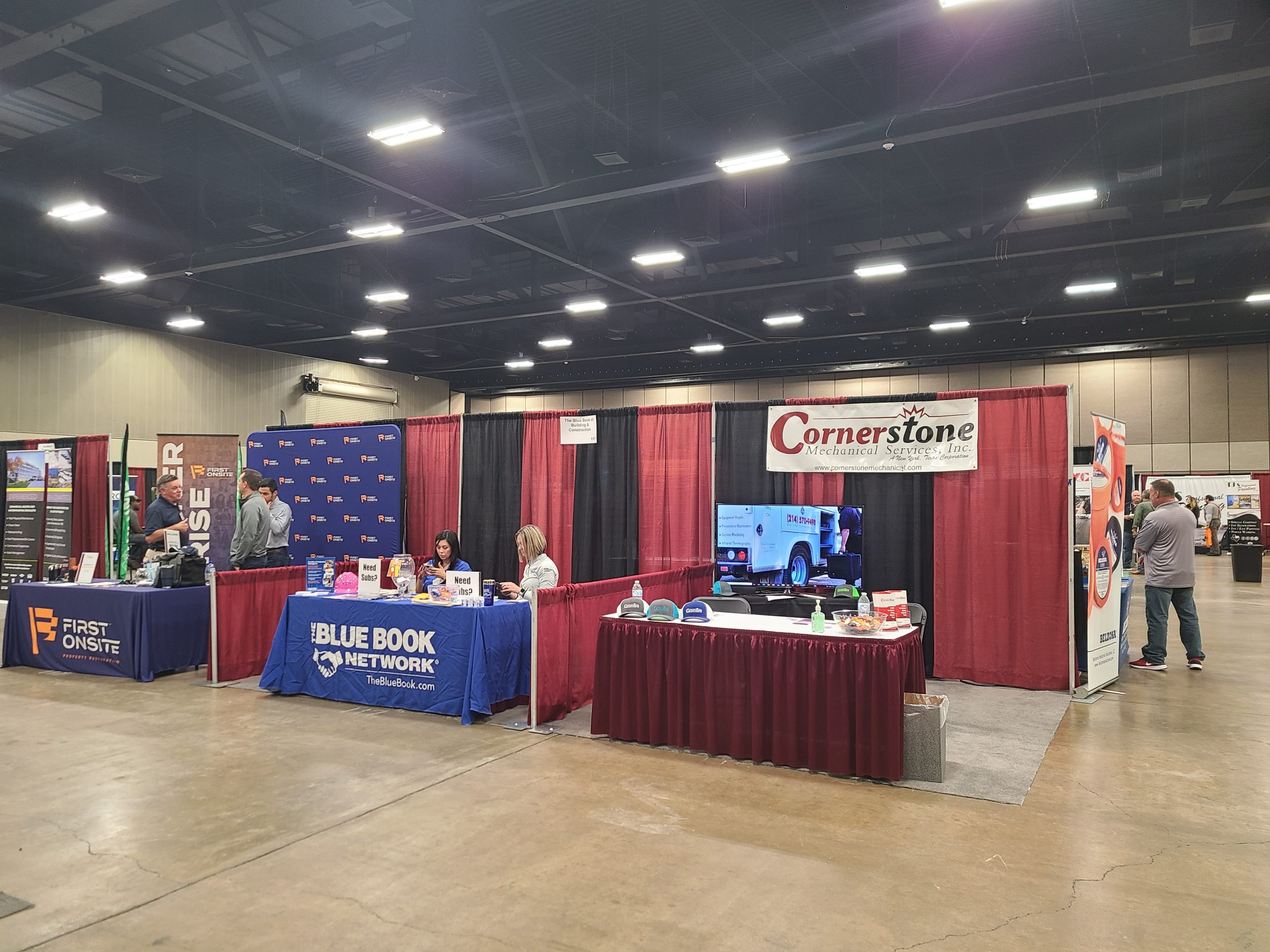 Cornerstone Mechanical Services' booth at an expo
