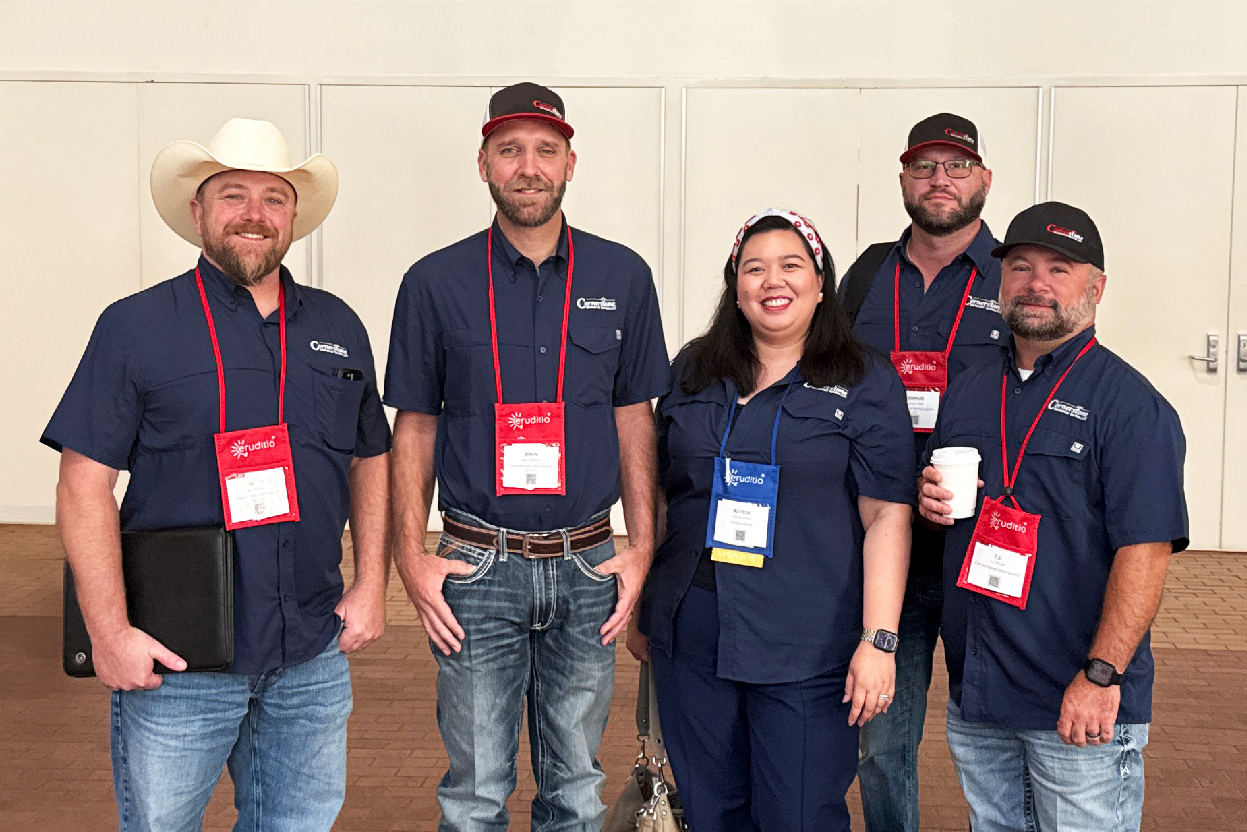 a group of people posing for the camera