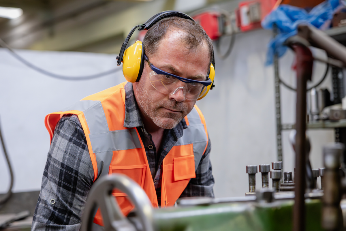 a man wearing glasses