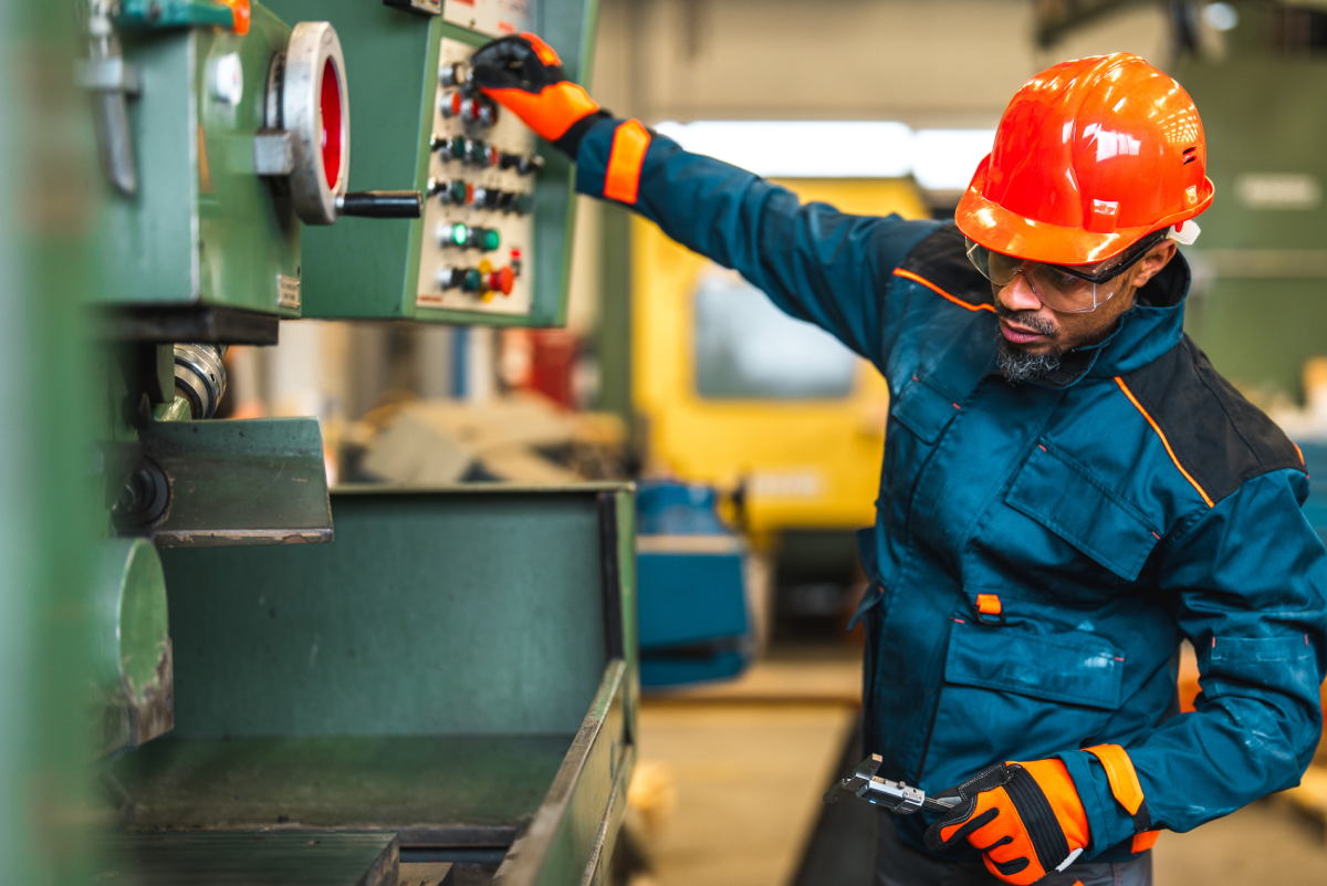 a person wearing a helmet